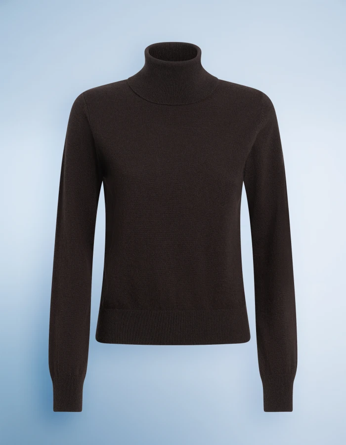 Maglia dolcevita slim in lana cashmere