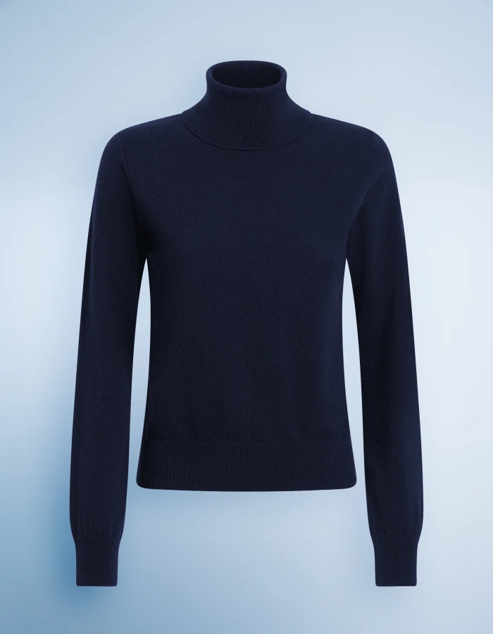 Maglia dolcevita slim in lana cashmere