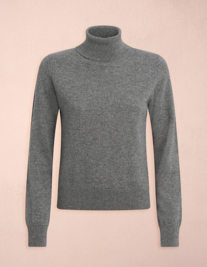 Maglia dolcevita slim in lana cashmere