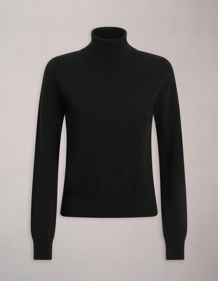 Maglia dolcevita slim in lana cashmere