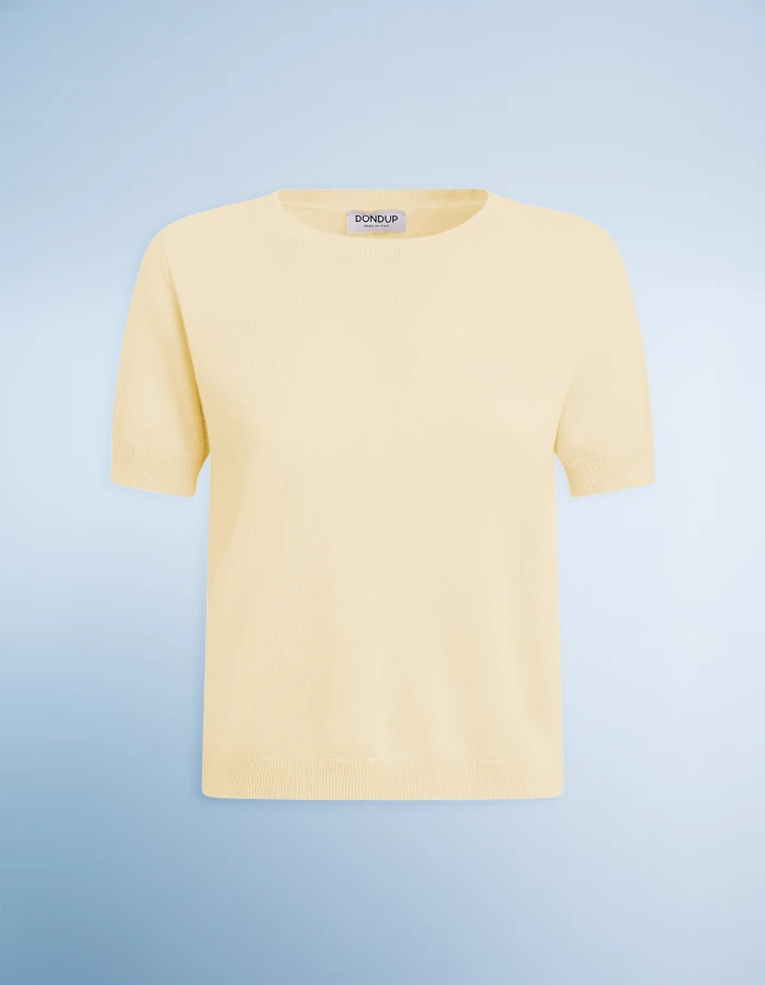 Maglia girocollo slim in lana cashmere