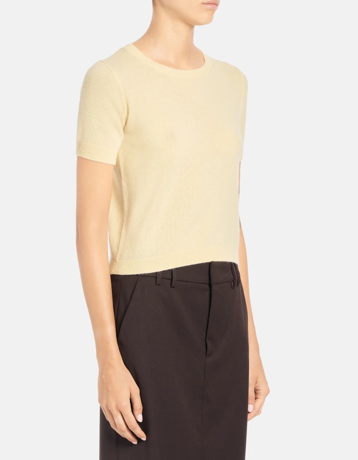 Maglia girocollo slim in lana cashmere