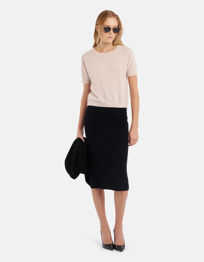 Maglia girocollo slim in lana cashmere