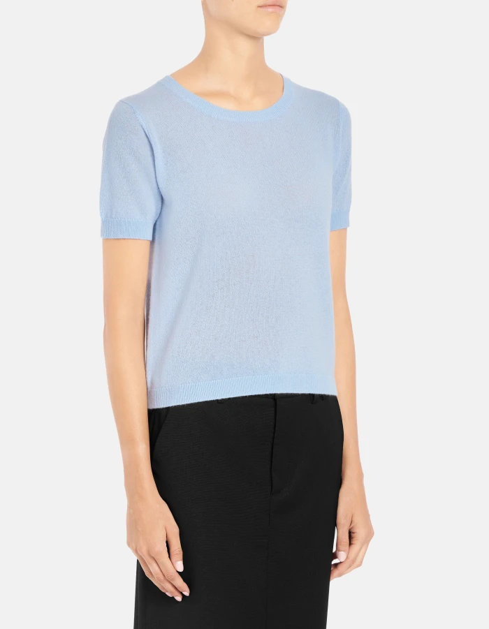 Maglia girocollo slim in lana cashmere
