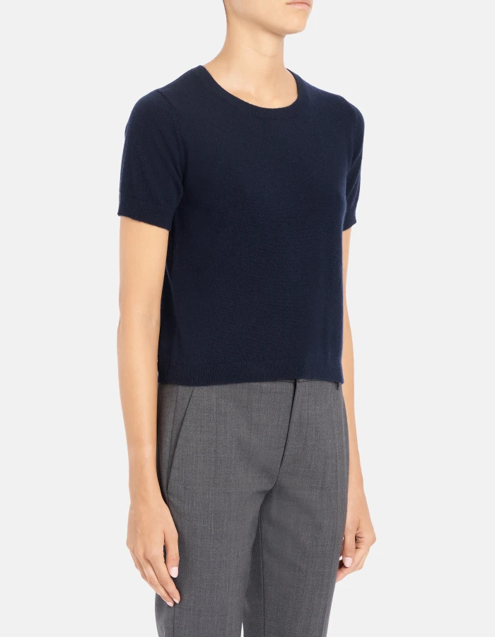 Maglia girocollo slim in lana cashmere