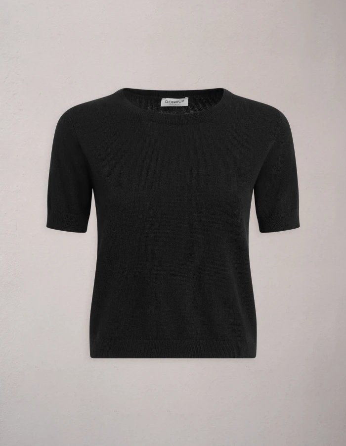 Maglia girocollo slim in lana cashmere