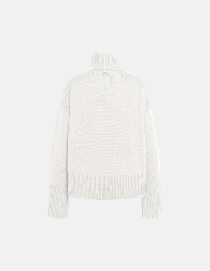 Maglia dolcevita over in lana