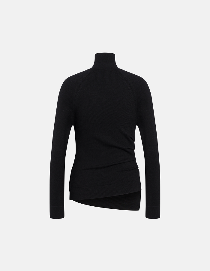 Slim-fit mock turtleneck jumper in viscose