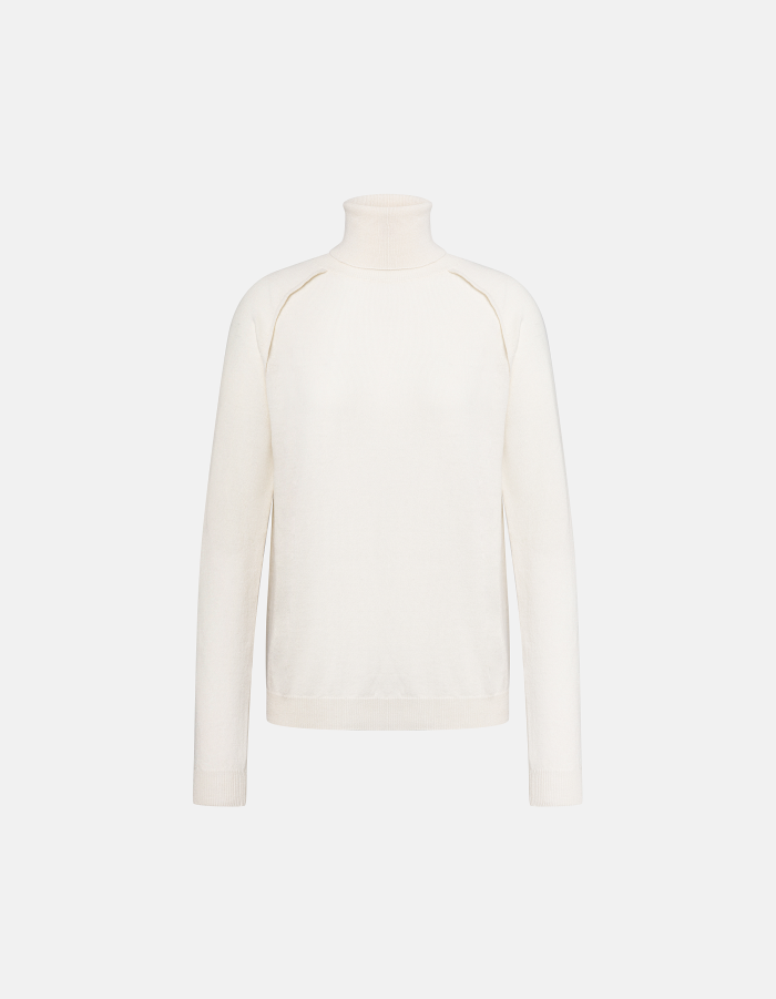 Maglia dolcevita slim in lana e cachemire