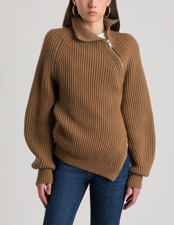 Regular-fit cardigan in fisherman’s rib