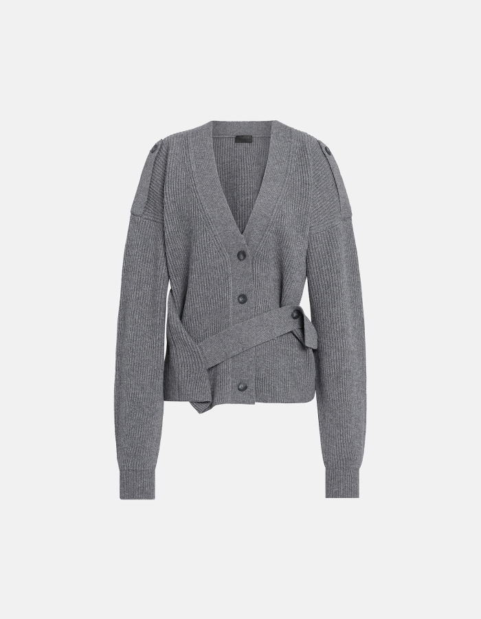 Regular-fit cardigan in fisherman’s rib