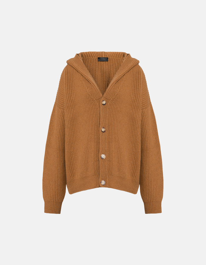 Cardigan in English rib-stitch