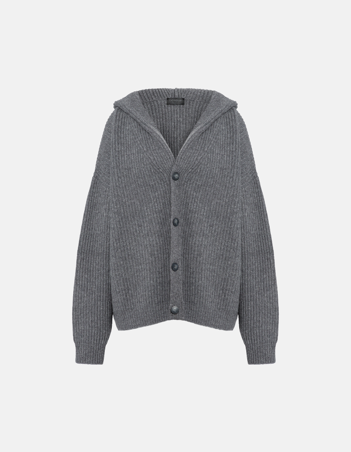 Cardigan in English rib-stitch