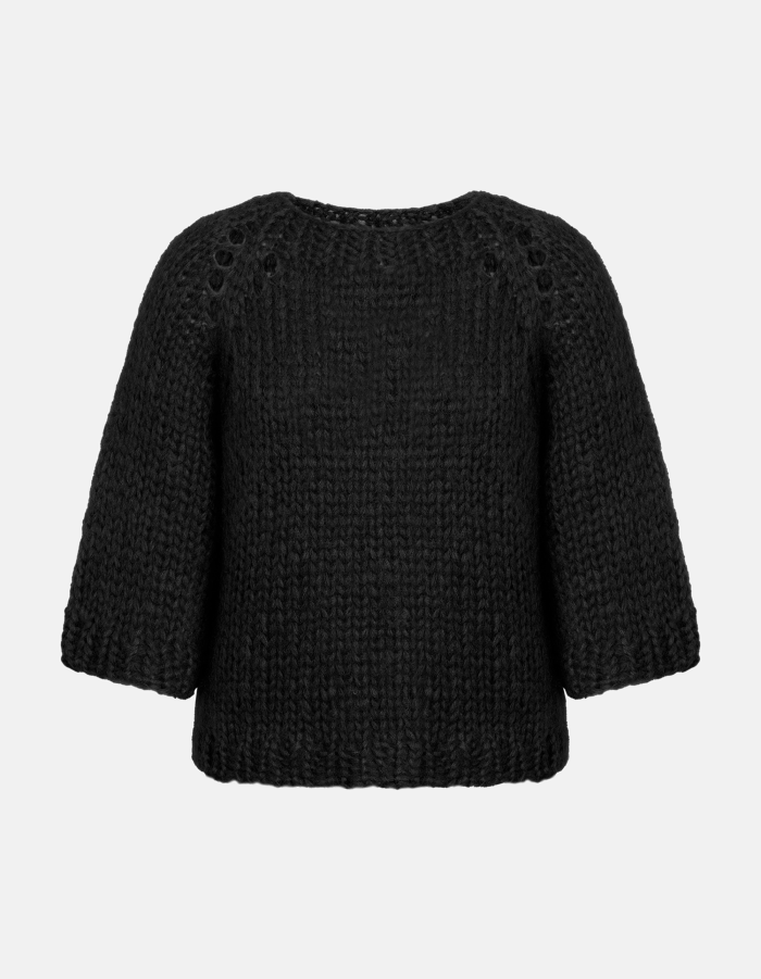 Regular-fit crew-neck jumper in mohair