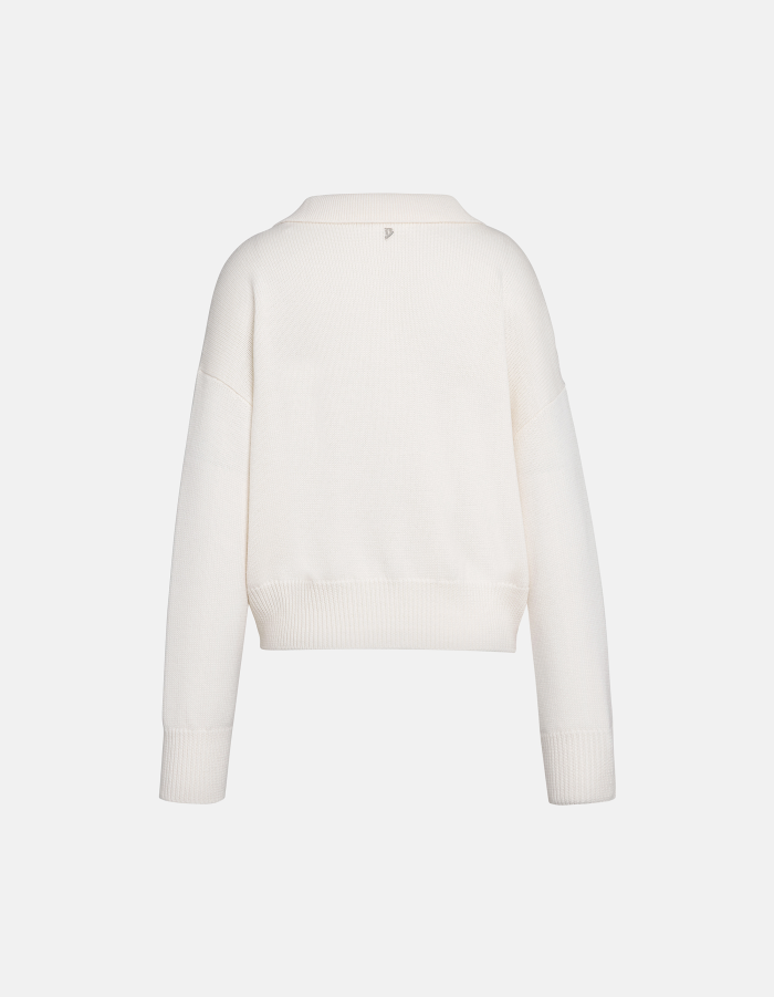 Regular-fit wool polo jumper