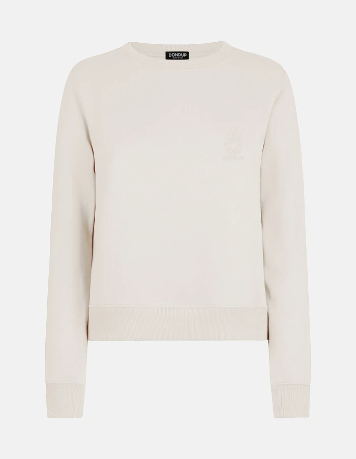 Felpa girocollo slim in cotone