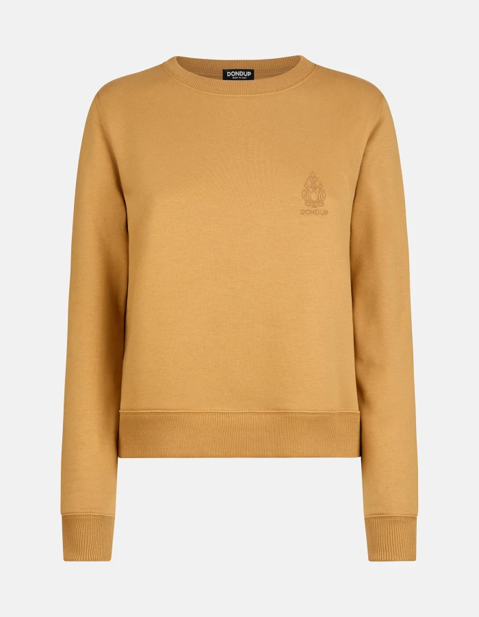 Felpa girocollo slim in cotone