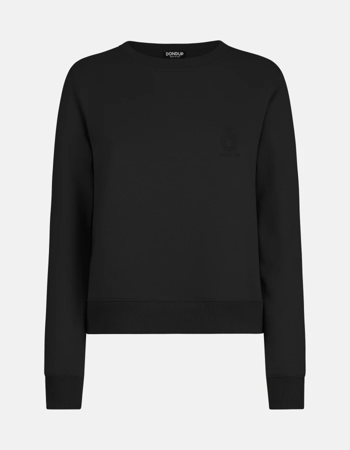 Felpa girocollo slim in cotone