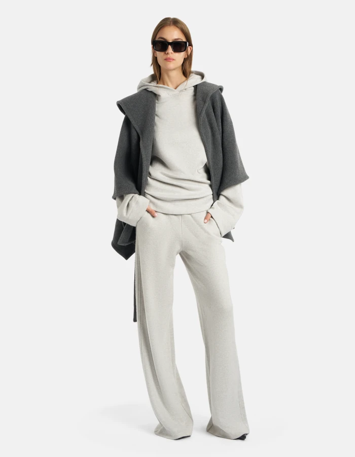 Felpa con cappuccio over in viscosa