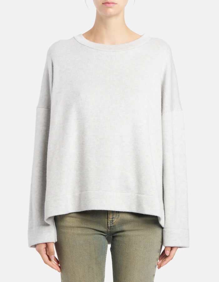 Felpa girocollo over in viscosa