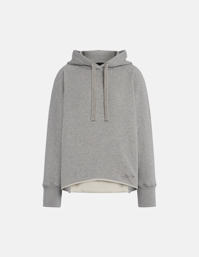 Regular-fit hooded sweatshirt in raised cotton