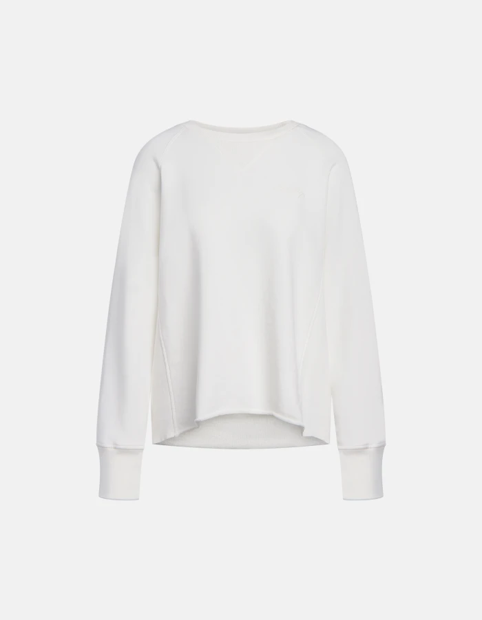 Regular-fit crew-neck sweatshirt in raised cotton