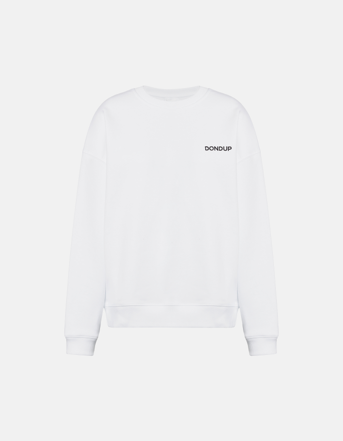 Oversized crew neck sweatshirt in cotton