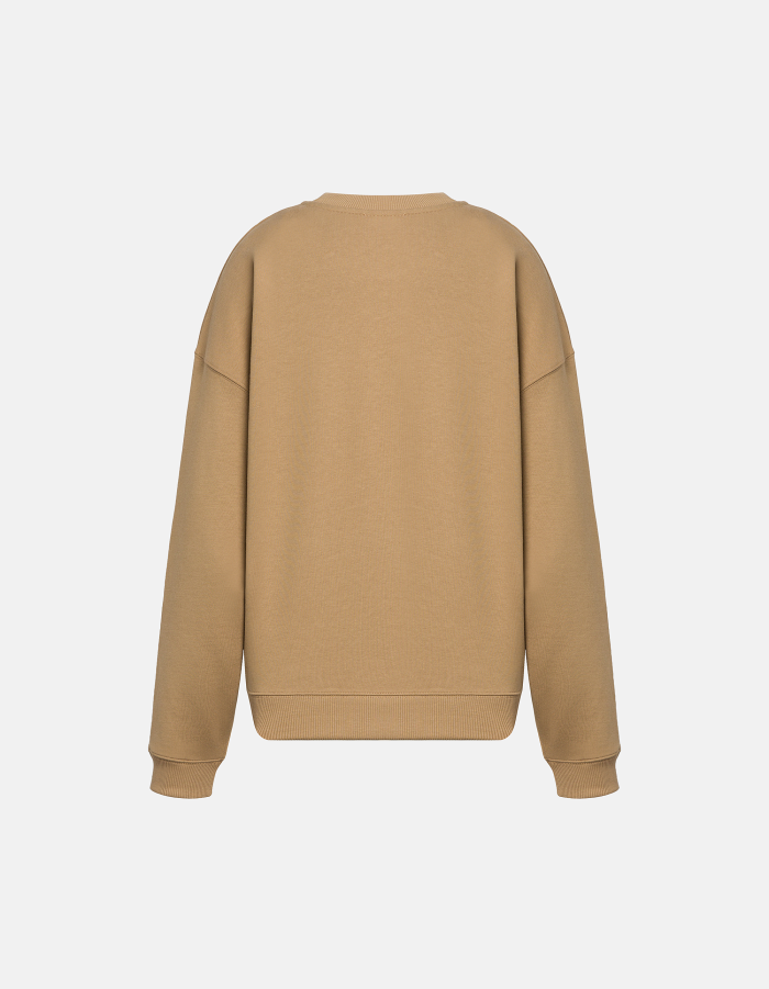 Oversized crew neck sweatshirt in cotton