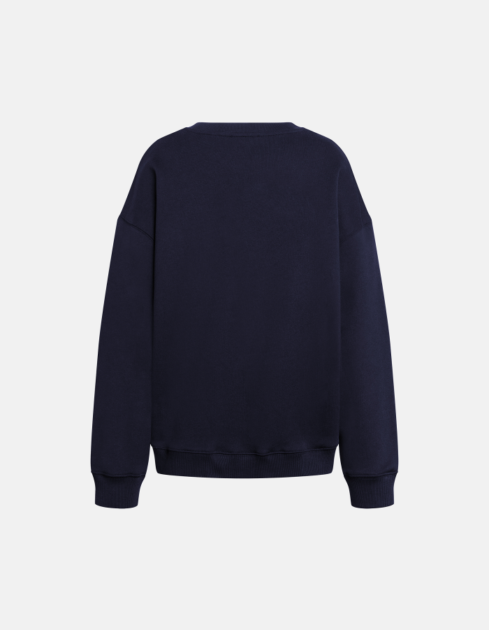 Oversized crew neck sweatshirt in cotton