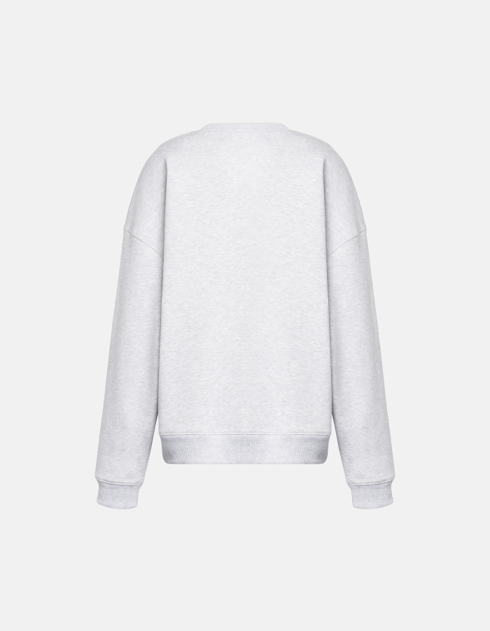 Oversized crew neck sweatshirt in cotton