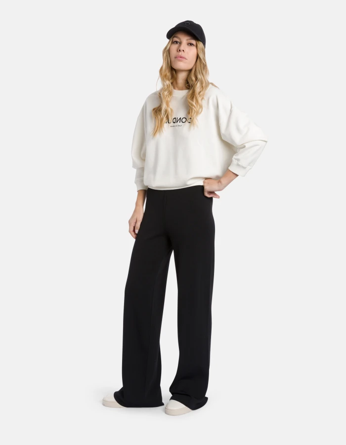 Felpa girocollo over in felpa diagonale