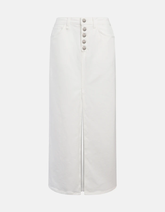 Long skirt in stretch bull denim