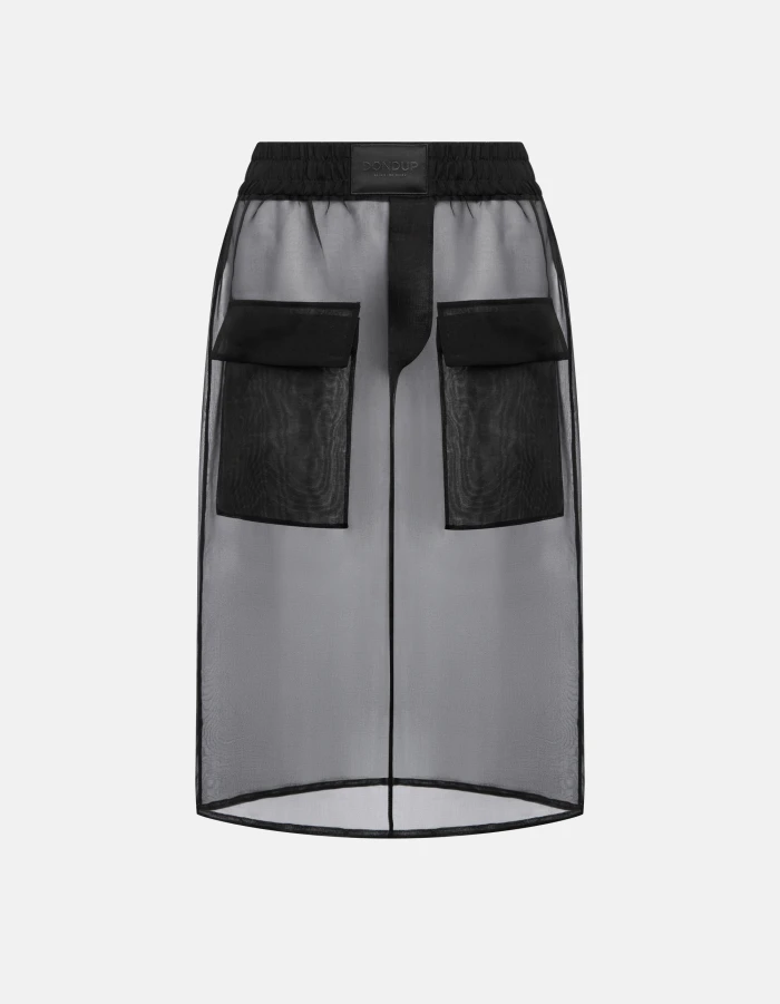Gonna corta in organza di seta