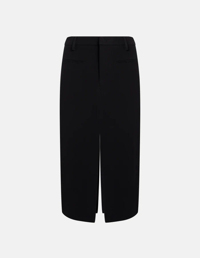 Longuette skirt in viscose crepe