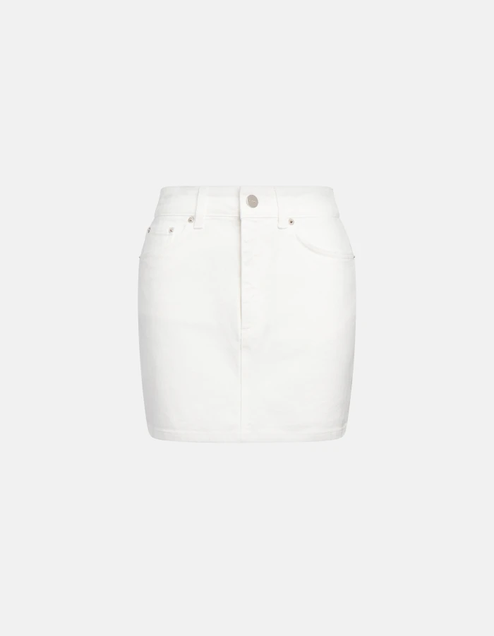 Miniskirt in stretch bull denim