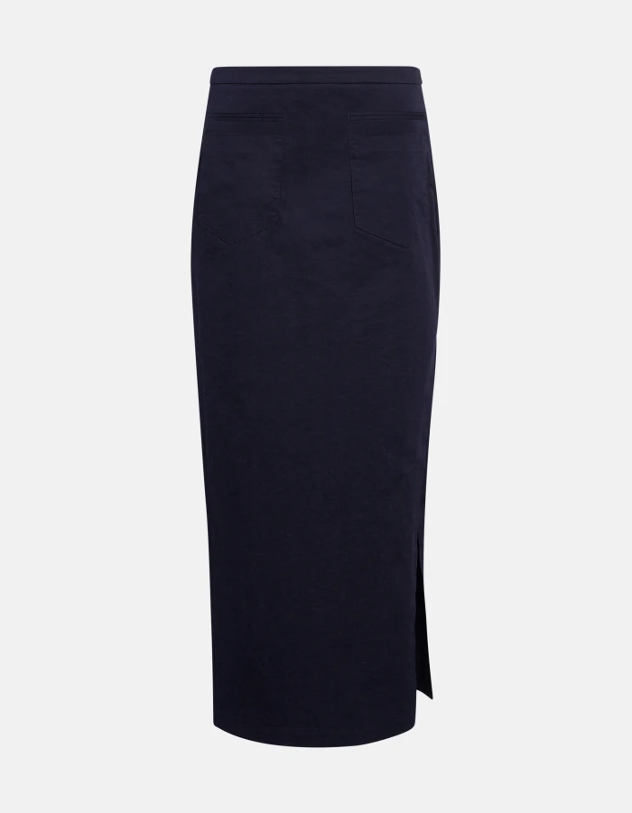 Long skirt in cotton gabardine