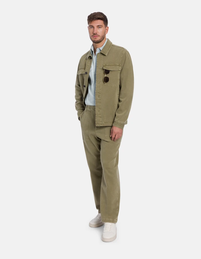 Regular-fit jacket in stretch bull denim