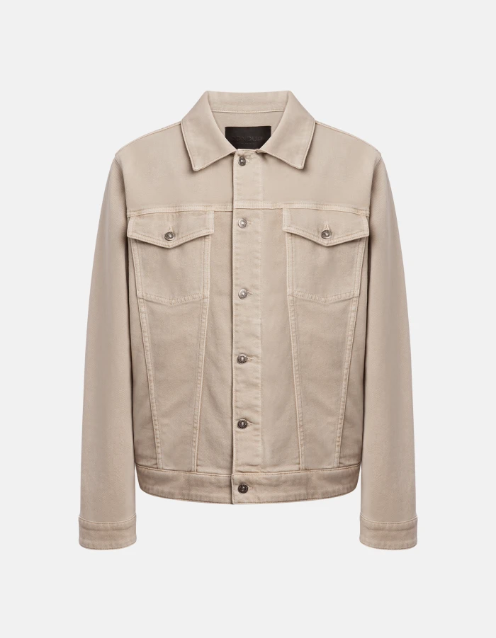 Giubbino regular in bull stretch