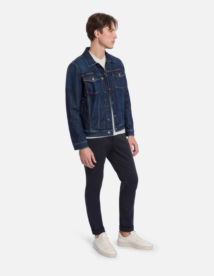 Regular-fit jacket in stretch denim