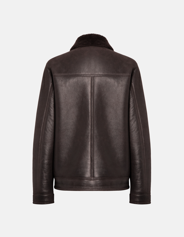 Regular-fit shearling jacket