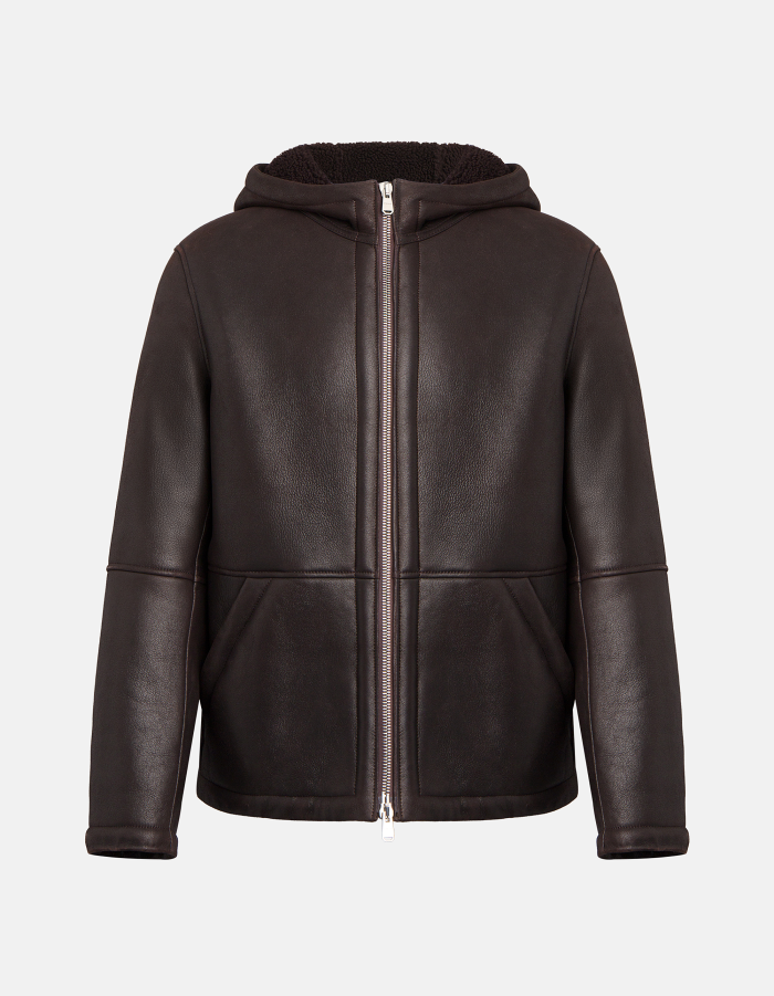 Regular-fit shearling jacket