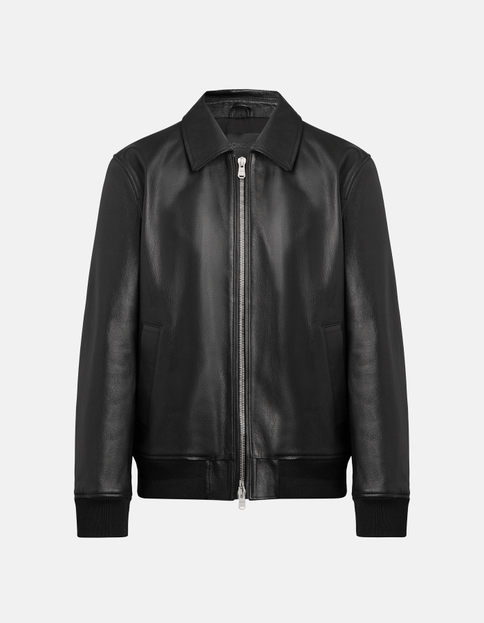 Regular-fit bomber jacket in nappa leather