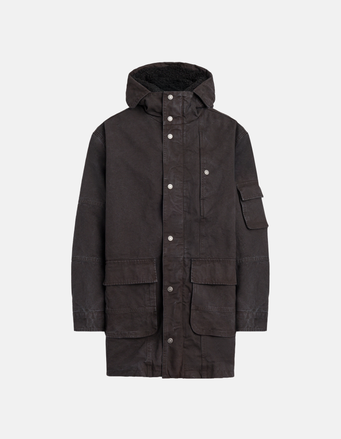 Oversized canvas parka