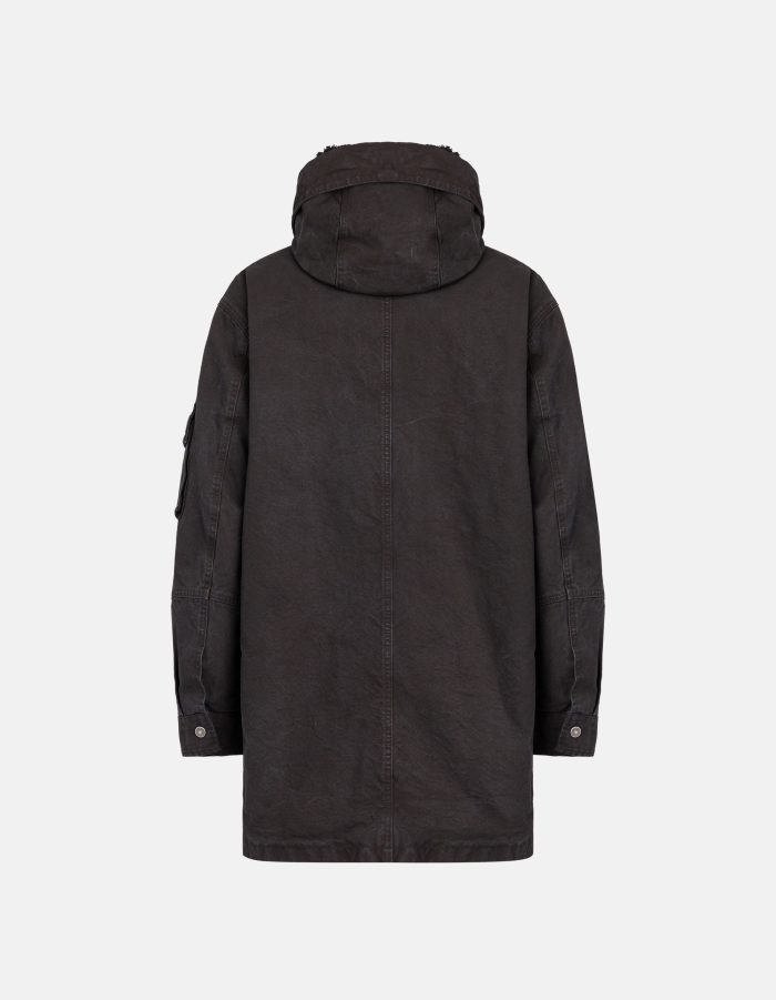 Oversized canvas parka