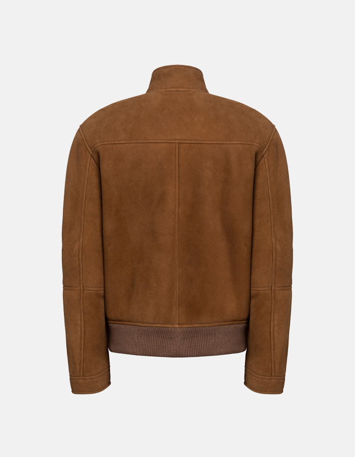 Regular-fit shearling jacket