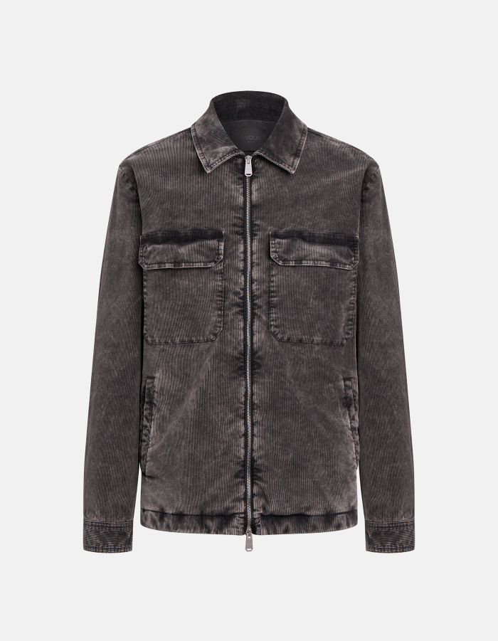 Regular-fit jacket in stretch velvet