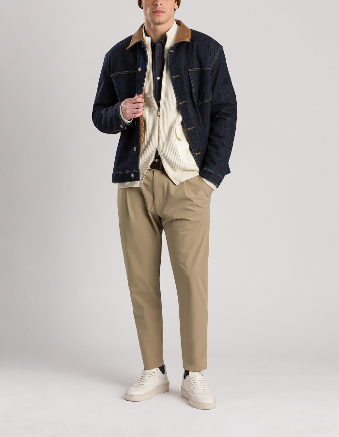 Regular-fit jacket in stretch denim