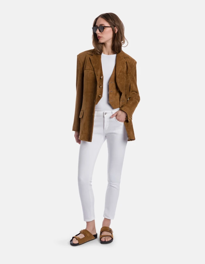 Monroe skinny-fit jeans in stretch bull denim