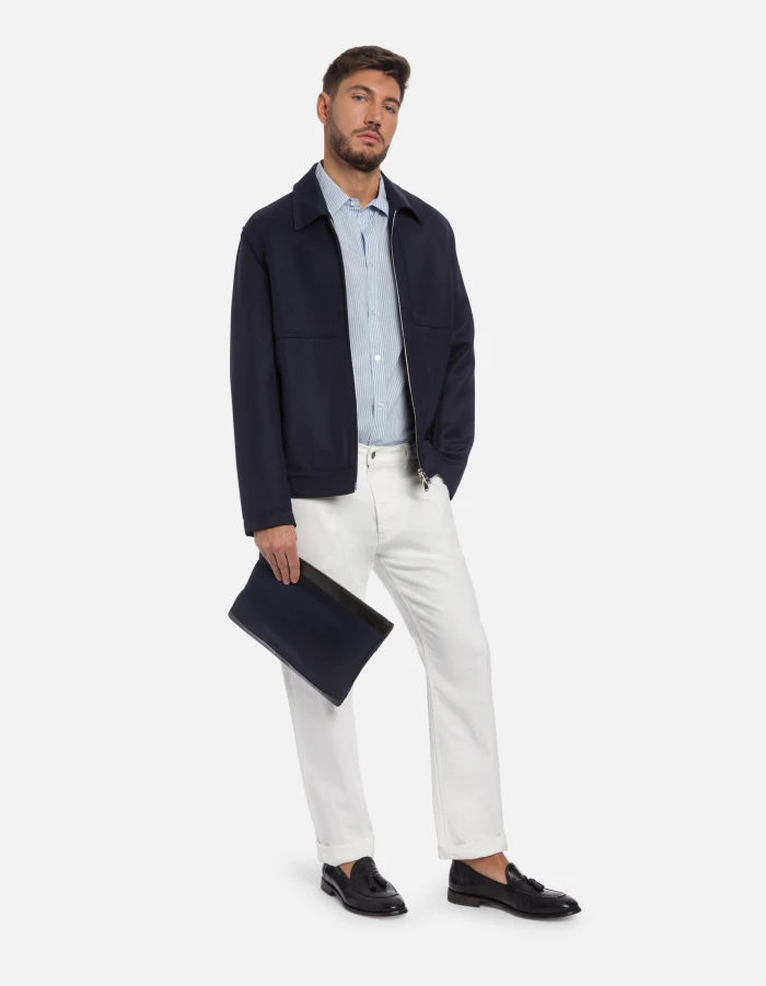 Regular-Fit Hemd aus gestreifter Viskose