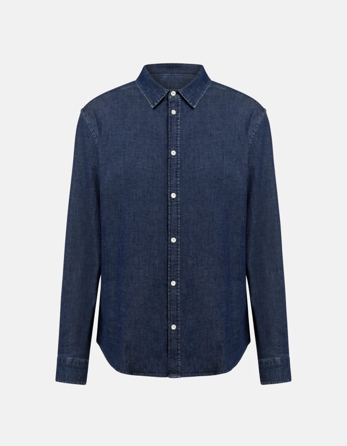 Slim-fit shirt in stretch denim